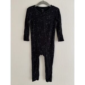 Kyte Baby Zippered Romper Bamboo Midnight Constellation 3T Gender Neutral
